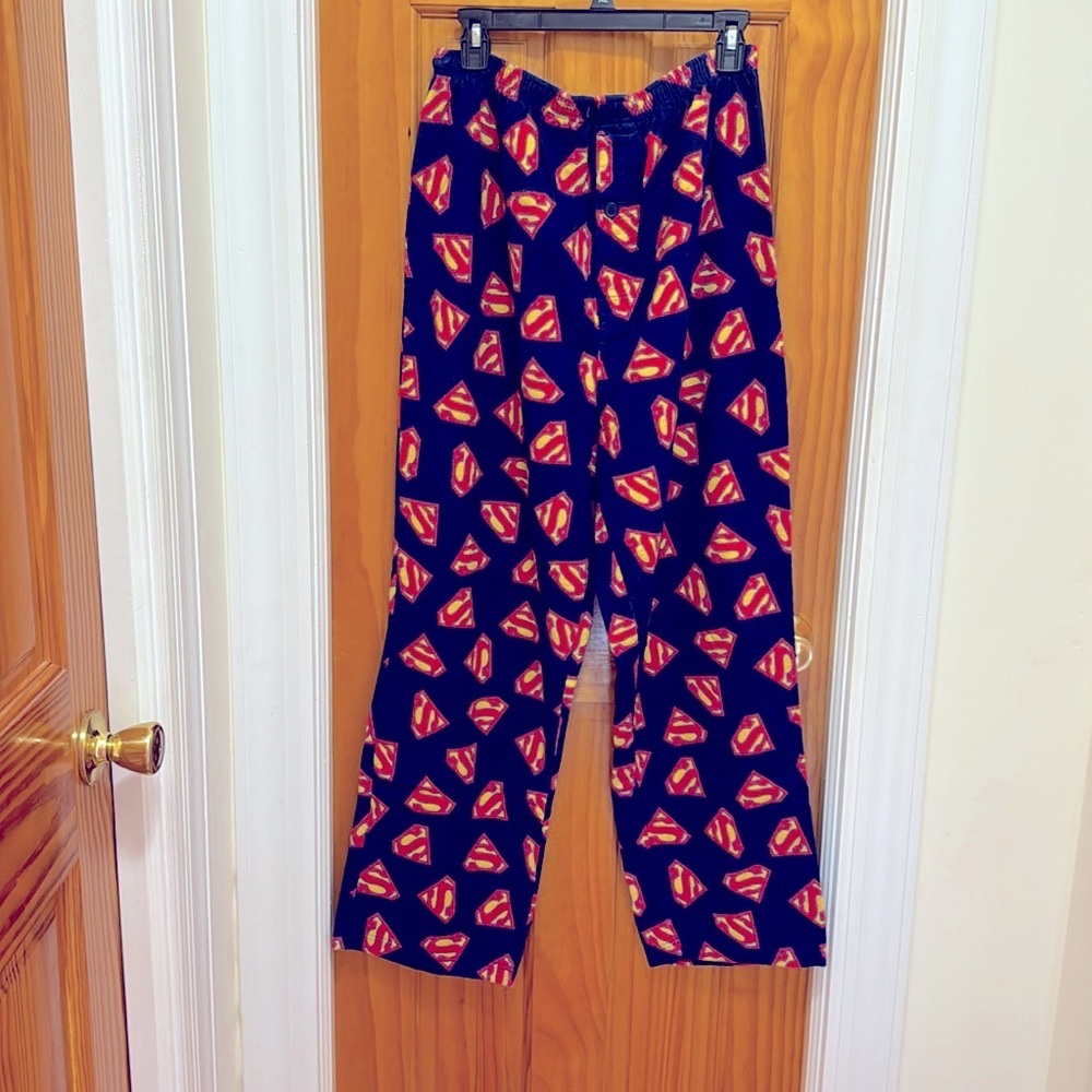Men’s Superman flannel bottoms pajamas